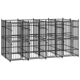 Outdoor Dog Kennel Steel 79.3 ft²