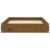 Dog Bed Honey Brown 24.2"x19.3"x3.5" Solid Wood Pine