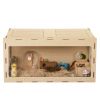 Wooden Hamster Cage Small Animals House, Acrylic Hutch for Dwarf Hamster, Guinea Pig, Chinchilla, Opening Top with Air Vents