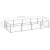 Dog Kennel Silver 86.1 ft² Steel