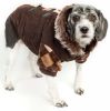 Designer Patterned Suede Argyle Sweater Pet Jacket